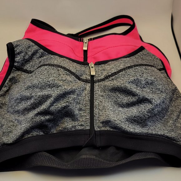 Victorias Secret Sports Bras Set Of Two Pink & Grey 34B - Picture 3 of 7
